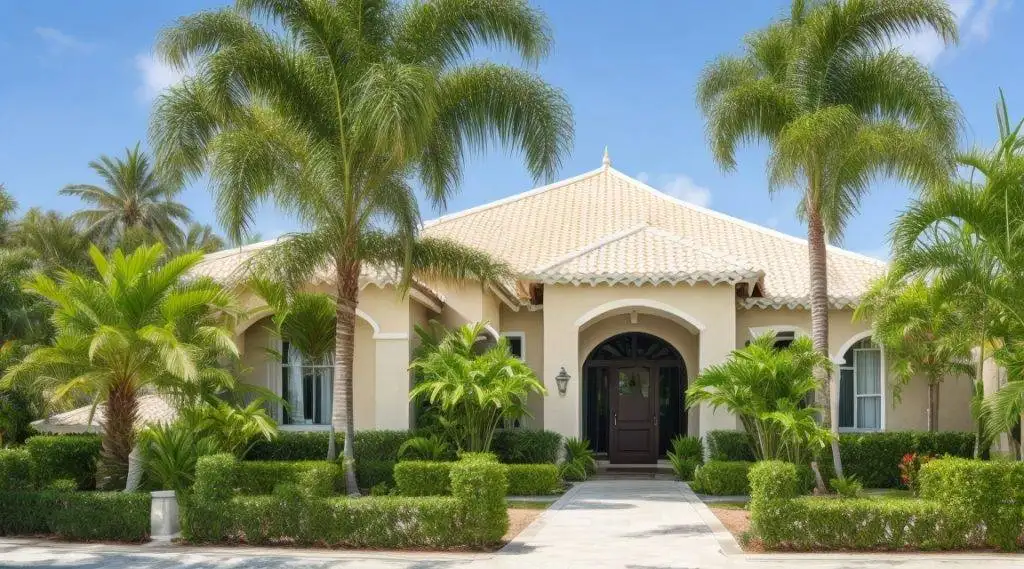 Eine schöne Palmen Villa